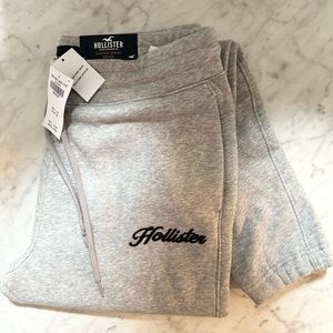 Mens Grey Hollister skinny joggers size medium